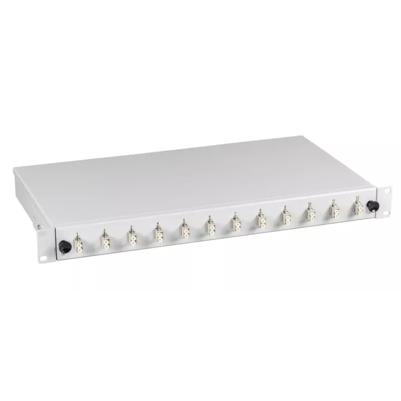 Patch panel EFB Elektronik BA71921.12 — fibra ótica LC, 0U, cinzento, 483×44,5×244 mm