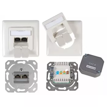 Módulo de tomada 2 x RJ-45 EFB Elektronik ET-25211.2V1