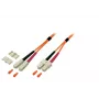Cabo de fibra ótica EFB Elektronik O6413.25 — OM2 50µm, SC–SC, 25 m, duplex integral, laranja