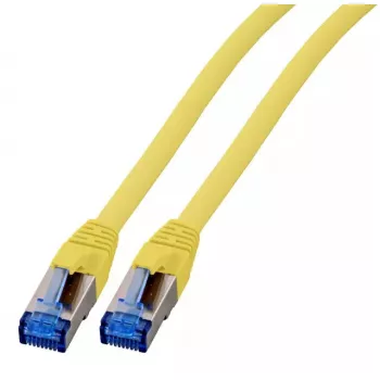 Cabo de rede EFB Elektronik K5525FGE.10 RJ-45 Cat6a 10 m amarelo