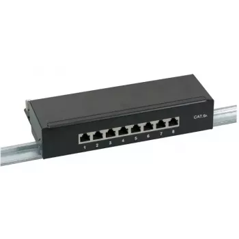 Patch panel EFB Elektronik 37737SW.8 RJ-45 10000 Mbit/s preto 1U