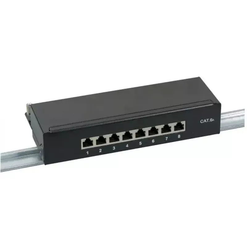Patch panel EFB Elektronik 37737SW.8 RJ-45 10000 Mbit/s preto 1U