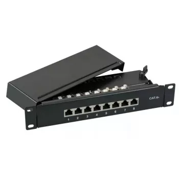 Patch panel EFB Elektronik 37737SW.8 RJ-45 10000 Mbit/s preto 1U