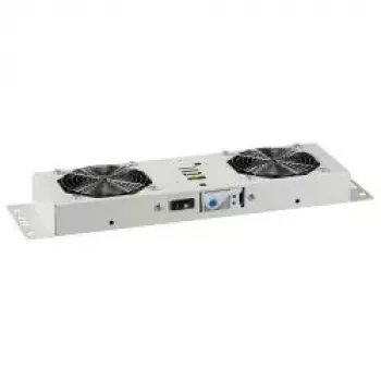 EFB Elektronik 691656GR Unidade de ventilação dupla com termóstato para armários de parede, IP55, cinzento (RAL 7035)