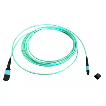 Cabo de fibra ótica MTP EFB Elektronik MTPF12MTPFOM3-5-A — OM3, 50 µm, 5 m, aqua