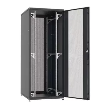 EFB Elektronik PRO 42U 19" Armário para servidores, 800x1000 mm, porta frontal e traseira perfurada, cinzento claro RAL 7035