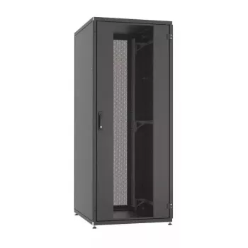 EFB Elektronik PRO 42U 19" Armário para servidores, 800x1000 mm, porta frontal e traseira perfurada, cinzento claro RAL 7035