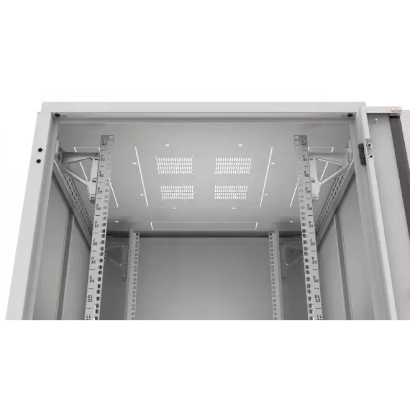 Armário rack autónomo EFB Elektronik PRO-2486GR.G1SV 24U, carga máx. 1000 kg, fechadura com chave, IP20, cinzento