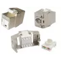 Módulo keystone EFB Elektronik E-20093, construção plana, prateado, conector fêmea RJ-45