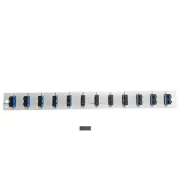 Acessório para patch panel EFB Elektronik SB-FP-12SC-D-V-OM3 — montagem em rack 1U, 12 SC, cinzento, 432×13×43,5 mm
