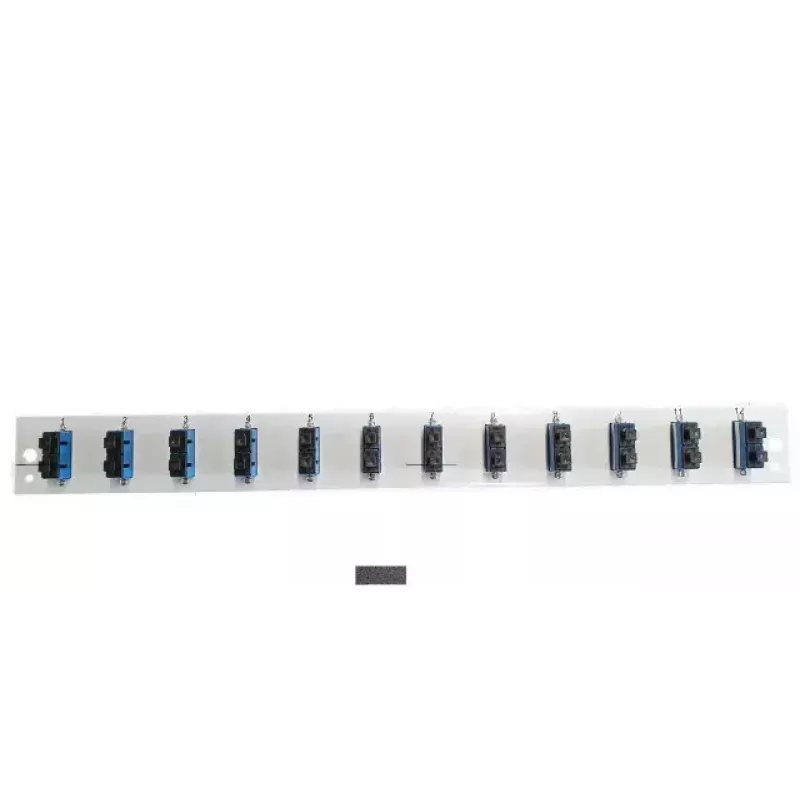 Acessório para patch panel EFB Elektronik SB-FP-12SC-D-V-OM3 — montagem em rack 1U, 12 SC, cinzento, 432×13×43,5 mm