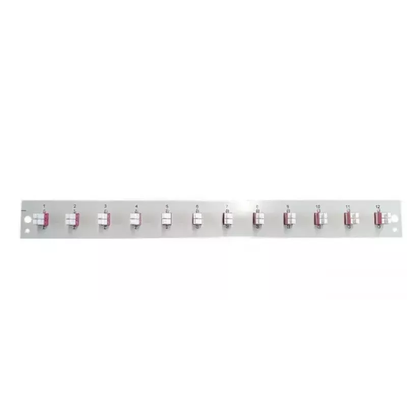 EFB Elektronik SB-FP-12SC-S-OM4 Painel frontal com 12 acopladores LC duplex OM4, cinzento, 1U