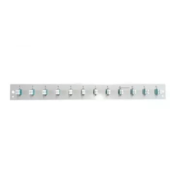 EFB Elektronik SB-FP-12SC-S-OM4 painel frontal com 12 acopladores LC duplex OM4, cinzento, 1U
