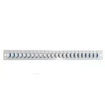 EFB Elektronik SB-FP-24SC-S-OM3 Painel frontal com 24 acopladores LC duplex OM3, cinzento, 1U