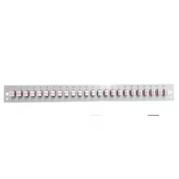 EFB Elektronik SB-FP-24SC-S-OM3 Painel frontal com 24 acopladores LC duplex OM3, cinzento, 1U