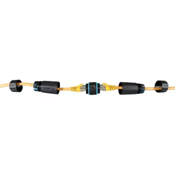 Adaptador RJ45 Cat.6 IP68 EFB Elektronik modelo IP68DFKRJ45WP – conector Ethernet à prova de água