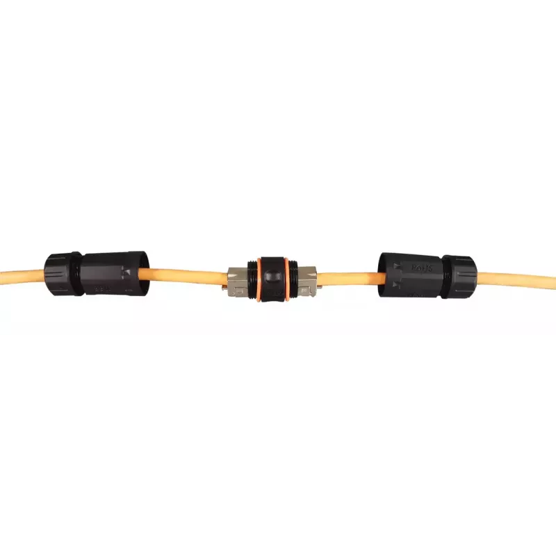 EFB Elektronik IP68DFKRJ456AWP conector de cabo 2x RJ-45 preto