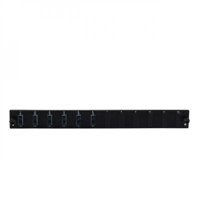 Acessório para patch panel EFB Elektronik SB-FP-6SC-D-V-OM3, montagem em rack 1U, 432×13×43,5 mm, cinzento