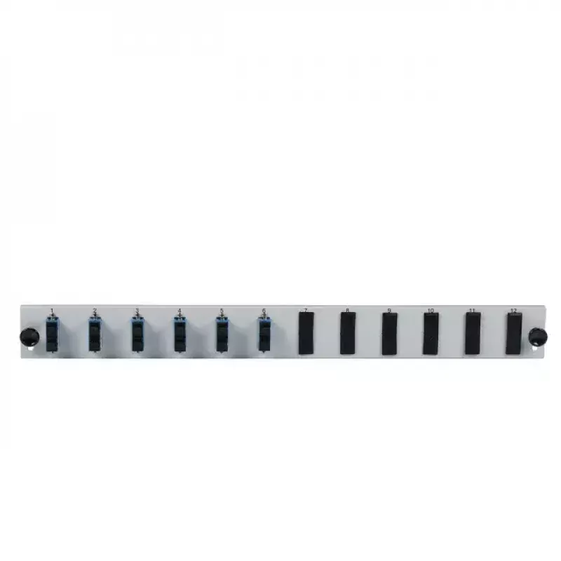 Acessório para patch panel EFB Elektronik SB-FP-6SC-D-V-OM3, montagem em rack 1U, 432×13×43,5 mm, cinzento