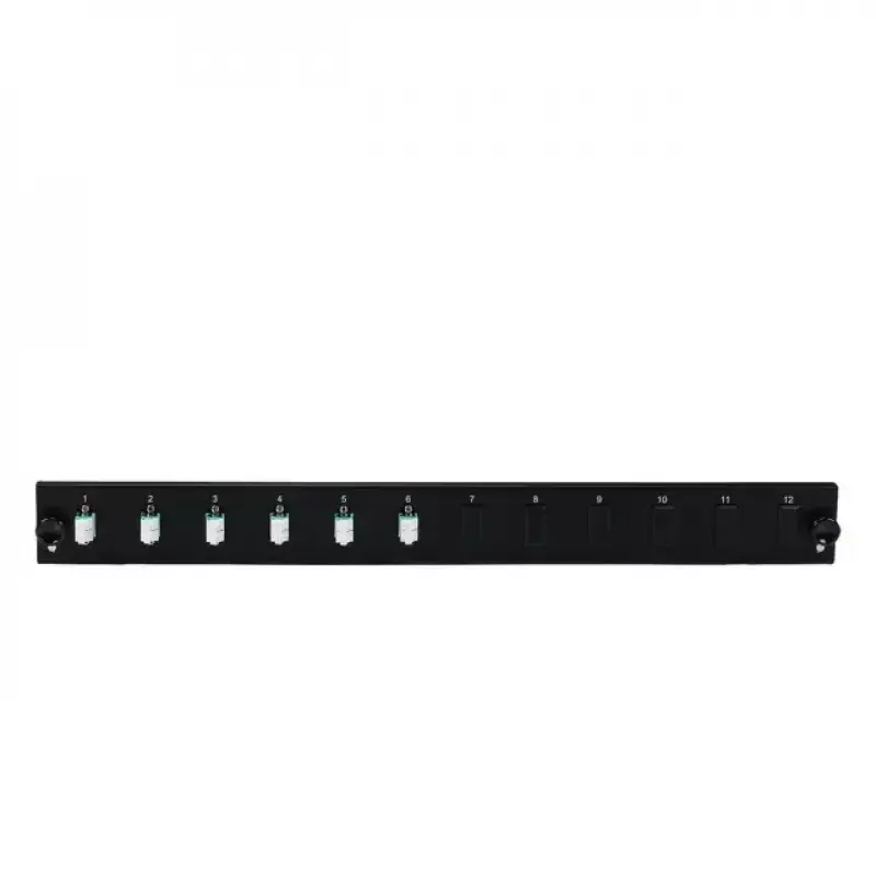 Acessório para patch panel EFB Elektronik SB-FP-6SC-S-OS2 — montagem em rack 1U, 432×13×43,5 mm, cinzento