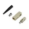 Conector de fibra ótica SC macho EFB Elektronik 53206.21 – conector SC simplex, bege/preto