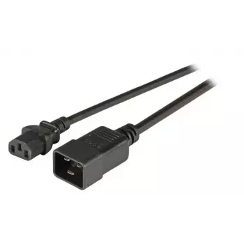 Cabo de alimentação EFB Elektronik EK531.3V2, 3 m, conector fêmea C20 para conector fêmea C13, 250 V, 10 A, preto