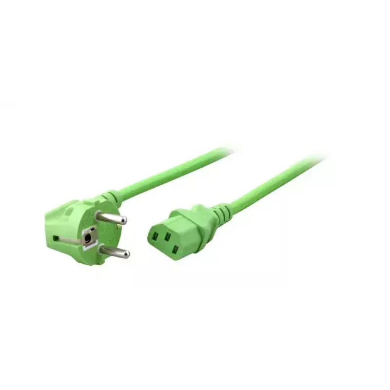 Cabo de alimentação EFB Elektronik EK588GN.3V2 — 3 m, tipo F para C13, 250 V 10 A, verde