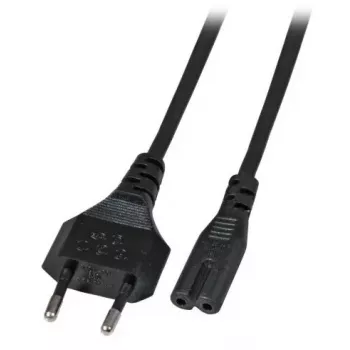 Cabo de alimentação EFB Elektronik Euro‑C7, 180° angular, preto, 5 m, 2×0,75 mm²