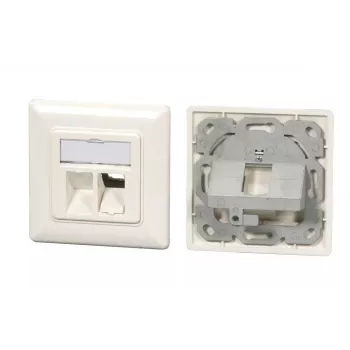 Moldura para tomadas EFB Elektronik ET-25085V3 2 x RJ-45 branco