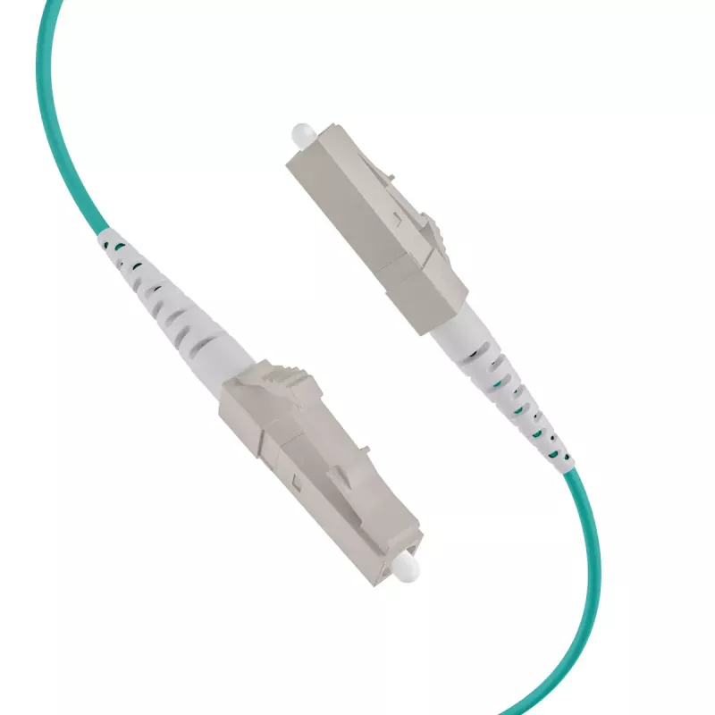 Cabo de fibra ótica EFB Elektronik O8303S10OM3 4x LC OM3 10 m azul-petróleo bege preto