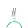 Cabo de fibra ótica EFB Elektronik O8303S10OM3 4x LC OM3 10 m azul-petróleo bege preto