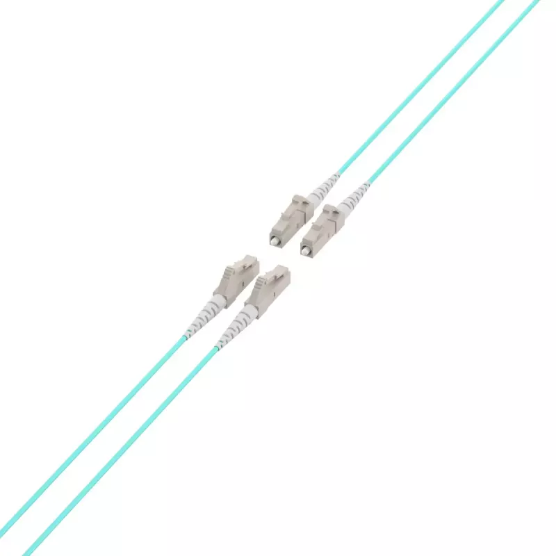 Cabo de fibra ótica EFB Elektronik O8303S10OM3 4x LC OM3 10 m azul-petróleo bege preto