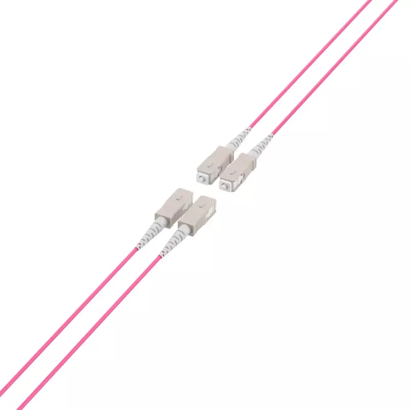 Cabo de fibra ótica EFB Elektronik O8301S10OM4 4x SC OM4 10 m bege preto magenta