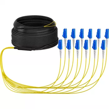 Cabo de fibra ótica EFB Elektronik O8342S10OS2 12x LC OS2 10 m preto azul amarelo