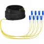 Cabo de fibra ótica EFB Elektronik O8321S10OS2 8x SC OS2 10 m preto azul amarelo