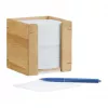 Dispensador de notas Relaxdays bambu, 900 folhas, 105x105x105 mm