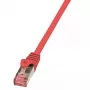 Cabo de rede LogiLink 0,25 m vermelho RJ-45 Cat6 S/FTP