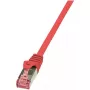 Cabo de rede LogiLink Cat.6 S/FTP RJ-45 0.5m vermelho