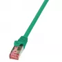 Cabo de rede LogiLink 1m RJ-45 Cat6 S/FTP verde