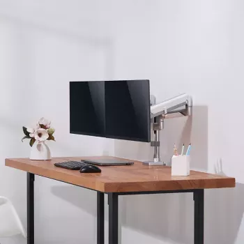 Suporte para monitor LogiLink BP0089 32 polegadas secretária prateado