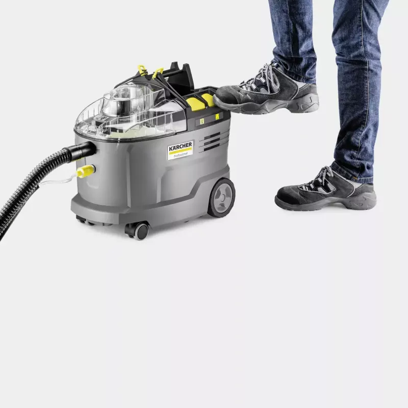 Máquina de limpeza de alcatifas a passo Kärcher 1.101-702.0 preto profundo cinzento amarelo