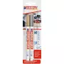 Marcador de giz Edding 4085/2S — marcador de giz líquido recarregável, ponta dupla 1–2 mm, dourado e prateado