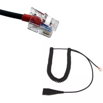 Cabo RJ GEQUDIO compatível com Yealink Snom Avaya Grandstream WA9402
