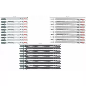 Conjunto de lâminas de serra de vaivém Bosch PRO 30 unid. para madeira e metal 2607011946