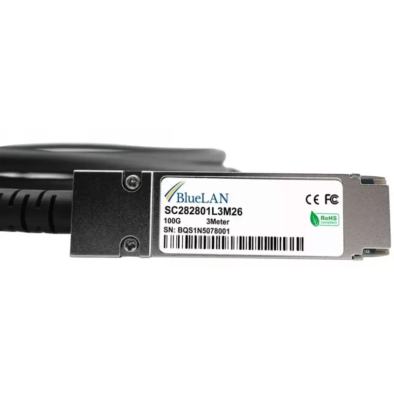 Cabo de fibra ótica InfiniBand BlueOptics 470-ABOV-BL 1 m QSFP28 macho/macho