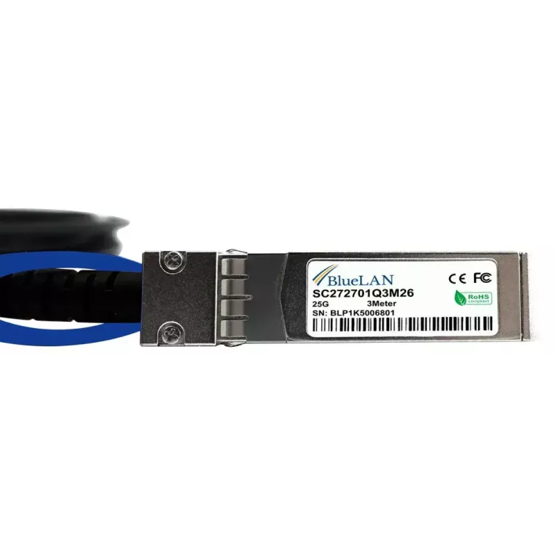 Cabo de fibra ótica InfiniBand BlueOptics ET7302-DAC-0.5M-BL SFP28 0,5 m ficha macho/ficha macho