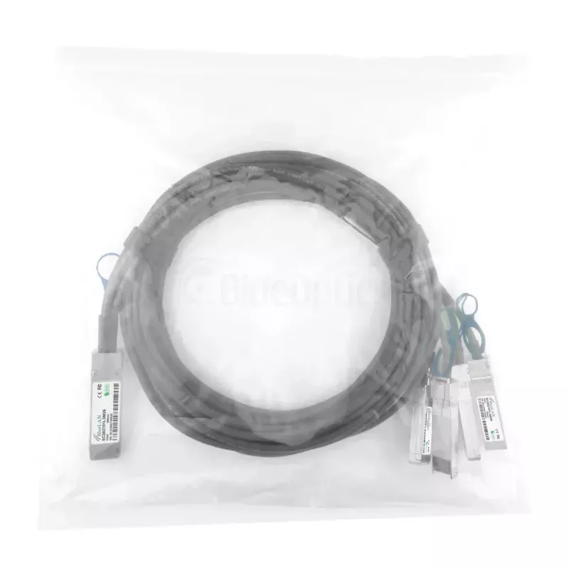 Cabo de rede BlueOptics 100G2X25GPD2M-LEG-BL QSFP 4xSFP28 InfiniBand 2 m preto
