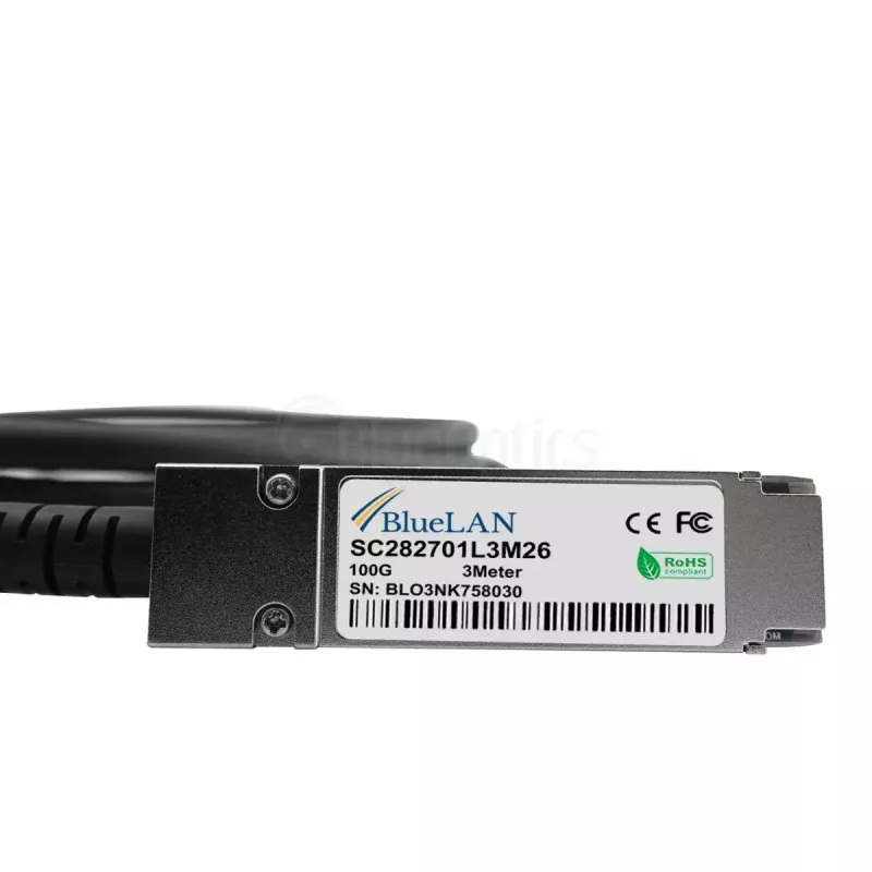 Cabo de rede BlueOptics 100G2X25GPD2M-LEG-BL QSFP 4xSFP28 InfiniBand 2 m preto