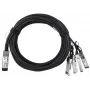 Cabo de fibra ótica InfiniBand BlueOptics SFPPQSFP28-05-BL 5 m QSFP 4xSFP+