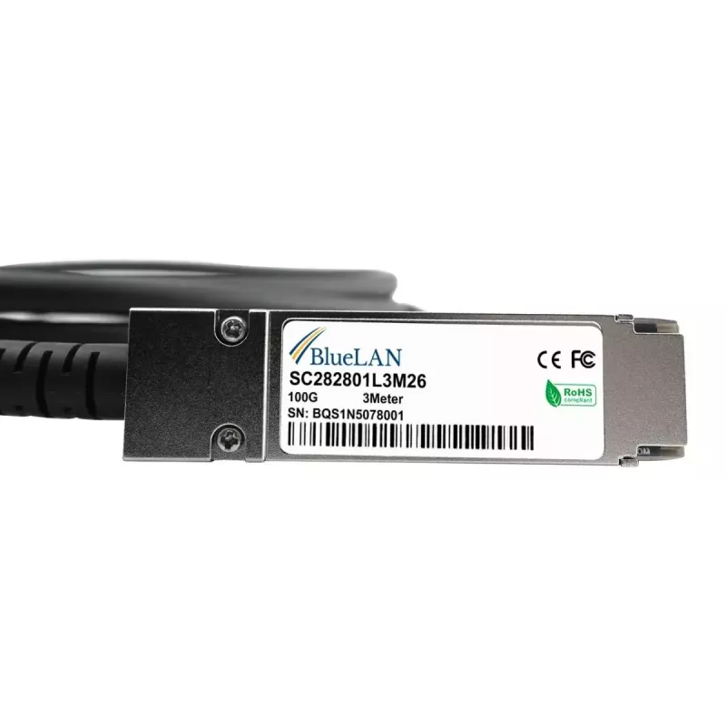 Cabo de fibra ótica InfiniBand BlueOptics R9F77A-BL 1 m QSFP28 macho/macho
